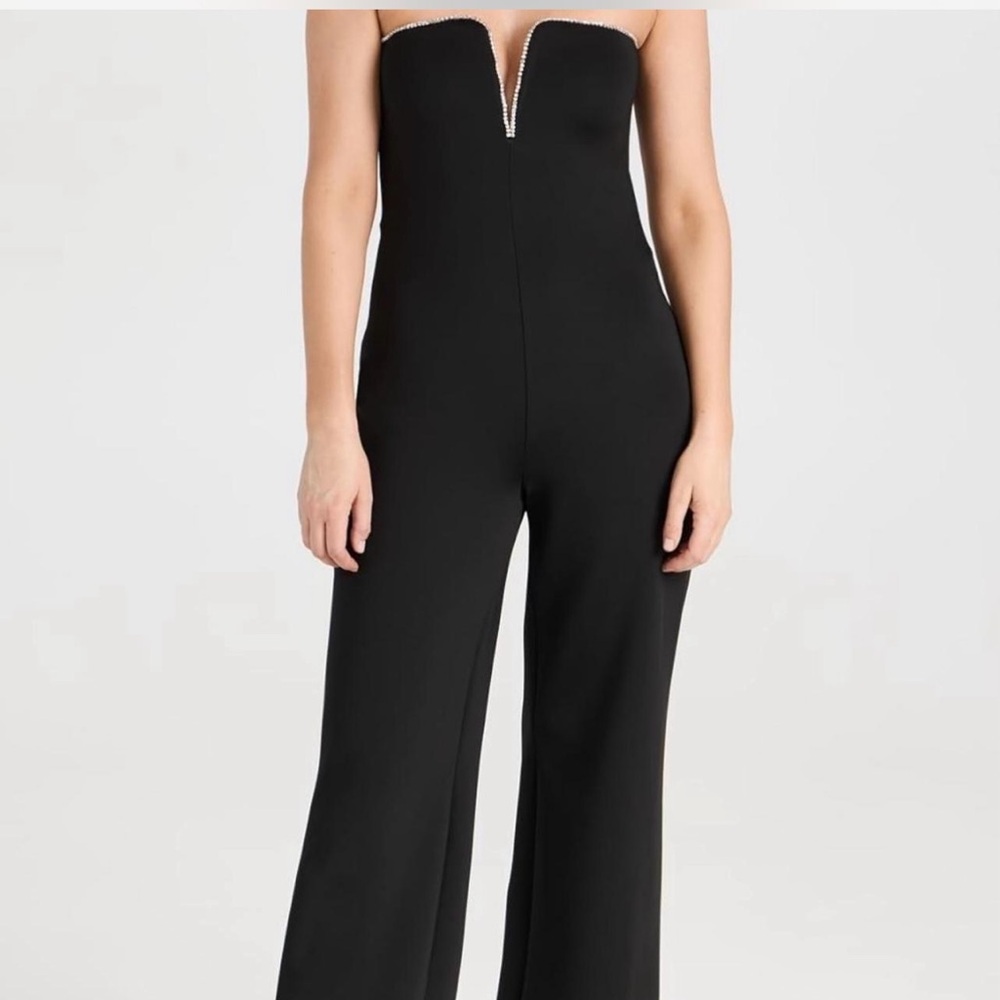 Good American Black Strapless Jumpsuit